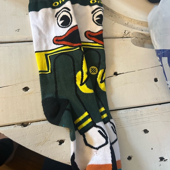 Duck Graphic Socks - Green and White - Picture 3 of 3